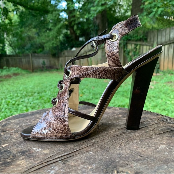 NWOB Jimmy Choo 081 Evita Exotic Gallus sandals - Picture 10 of 16